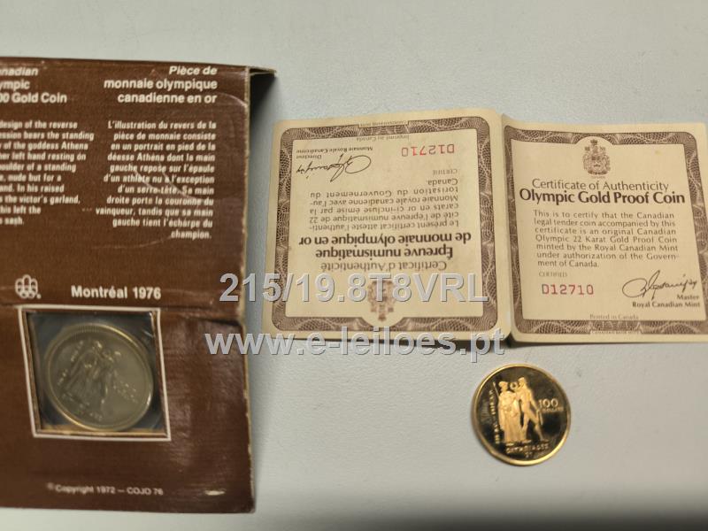2 Moedas em ouro do Canadá de 1976
