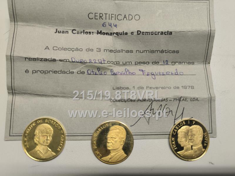 Moedas em Ouro dos Reis de Espanha