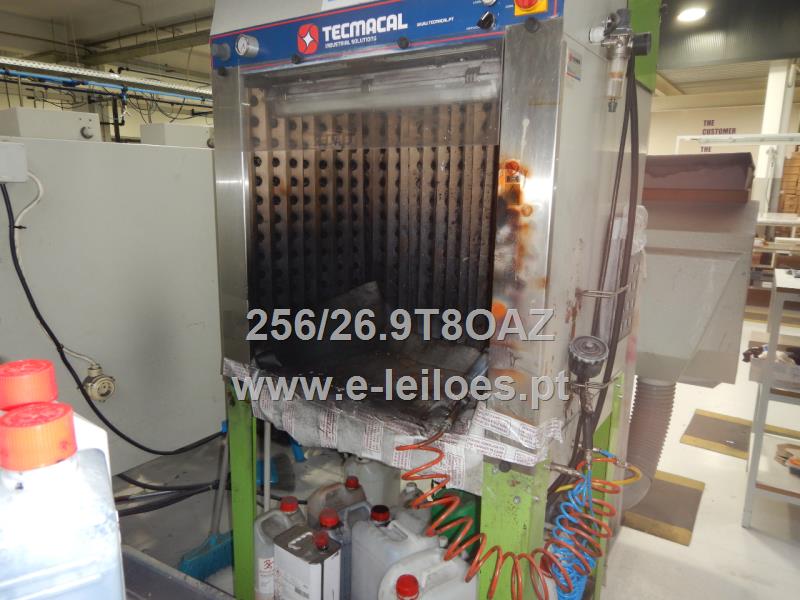 Cabine de pintura a seco e escovadeira de acabamento com aspiração