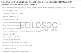 Fotografia 5 de 6: Eletric Scooter Xiaomi 4 Go