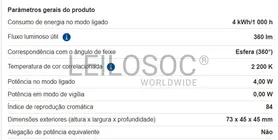 Fotografia 4 de 4: Lâmpadas JanaTech 4W LED A60 2200K