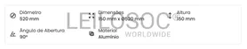Fotografia 8 de 8: Difusores P/Campanula Industrial BT-AR-L